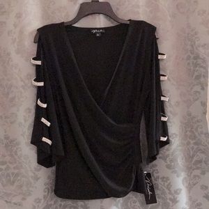 Ladies blouse black evening NWT size M